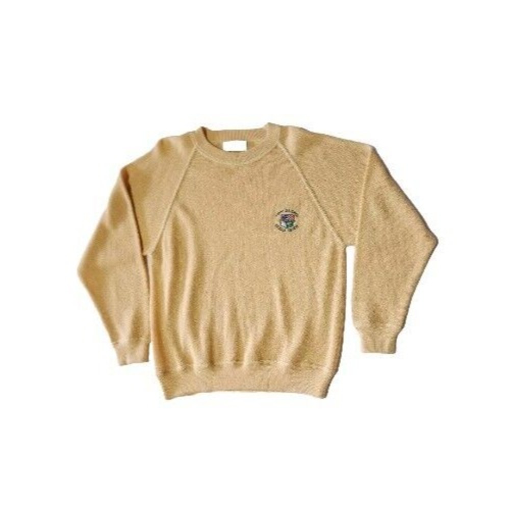Fairway & Greene 100th US Open Sweater SZ L Yellow Heavy Knit VTG Pebble Beach